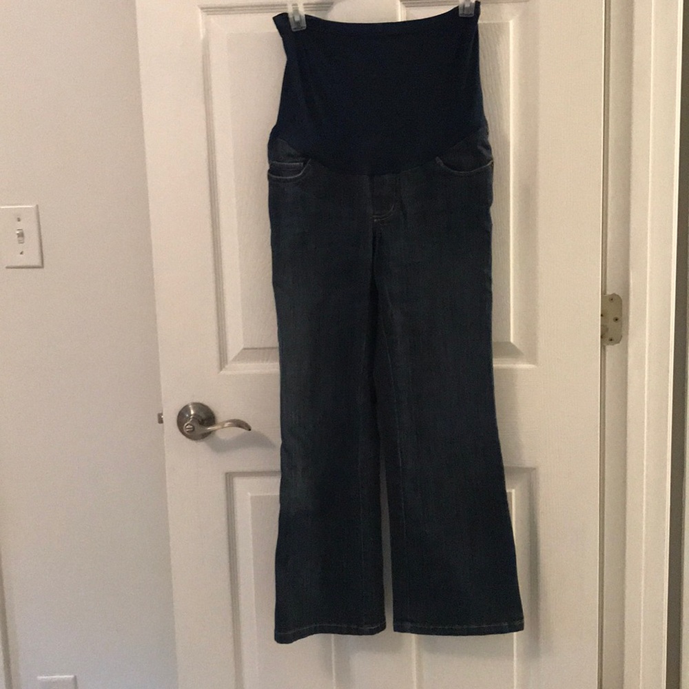 Motherhood Maternity Petit Ankle Small Flare Jeans